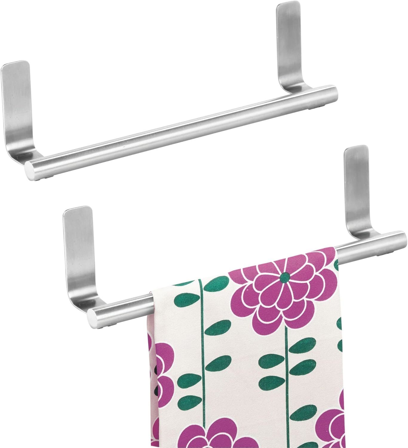 Idesign Stainless Steel Adhesive Towel Bar For Kitchen Or Bathroom, Brushed - $34.99