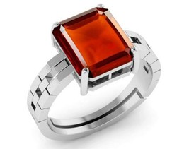 Natural Certified Red Garnet Gemstone Silver Ring, garnet Promise rings - £36.32 GBP