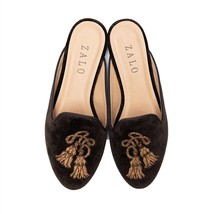 House Of Zalo tassel mule in Chocolate - £70.15 GBP