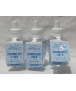 Bath &amp; Body Works Wallflower Refill Bulb Lot Set of 3 SUNDRENCHED LINEN - $30.94