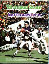 Michigan State vs Northwestern NCAA Football Game Program 11/12/1977-Spartans-VF - £33.17 GBP