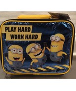 Despicable Me MINIONS Insulated Lunch Box - Play Hard Work Hard - SCHOOL... - £11.26 GBP