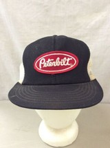 trucker hat baseball cap Vintage Mesh Snap Back  PETERBILT PATCH red black white - £31.96 GBP