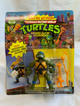 1990 Playmates Toys TMNT &quot;SWORD SLICIN&#39; LEONARDO&quot; Action Figure Sealed U... - $49.45