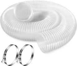 4 Inch X 10 Feet Dust Collection Hose - Flexible Clear PVC Heavy Duty Puncture R - £35.61 GBP