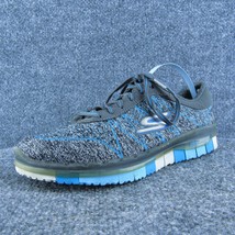 SKECHERS Go Flex Walk Women Sneaker Shoes Gray Fabric Lace Up Size 7.5 Medium - £19.46 GBP