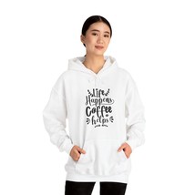 life happens coffee helps hoodie Unisex Heavy Blend™ Hooded Sweatshirt h... - $33.56+