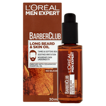 L&#39;Oreal Paris Men Expert Barber Club LONG Beard &amp; Skin Oil Cedarwood Cream 30ml - £23.97 GBP