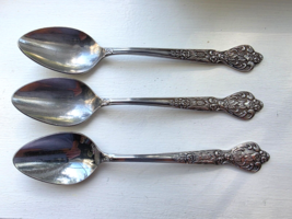 VTG Mid Century VERSAILLE BY MSI Japan THREE TEASPOONS Flatware Stainless - £13.15 GBP