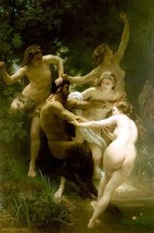 Nymphs and Satyr by William Bouguereau - Art Print - £17.57 GBP+