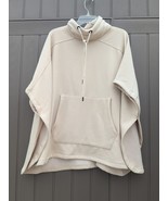 Mono B Women&#39;s  Fleece Poncho Sweater In Oatmeal Cream/Beige One Size - $64.99 CAD