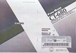 User&#39;s Owner&#39;s Manual for Casio CT-680 or CT-670 Tone Bank Keyboard Reproduction - £12.44 GBP