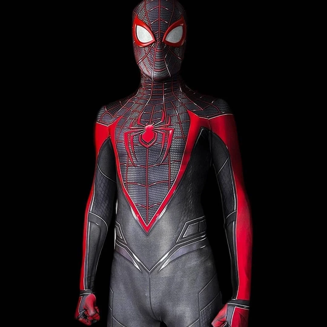PS5 Insomniac Miles Morales Spidyboy Cosplay Costume Spandex Lycra disfraces par - £108.60 GBP