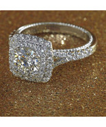 Ladies VVS1 Round Cut Diamond Wedding Engagement Ring 14K White Gold Finish - €69,60 EUR
