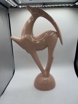 Vintage 21” Royal Haeger Antelope Gazelle Art Deco Sculpture Statue Pale Pink - £55.71 GBP