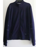 FILA Women`s Track Jacket M Blue Cotton Zipper Warm Up Vintage Long Sleeve New - $39.99