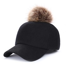 Autumn Winter Hip Hop Felt Baseball Cap Women Thick Warm Bone Snapback Hat Femal - £39.26 GBP