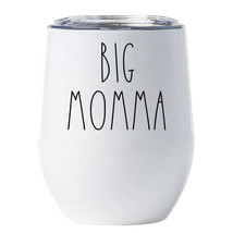 Funny Big Momma Tumbler 12oz With Lid Mother&#39;s Day Wine Glass Xmas Gift For Mom - £18.21 GBP