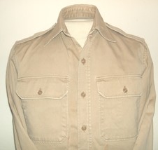 US Army man&#39;s cotton twill service shirt, long sleeve SMALL, decent shap... - $25.00