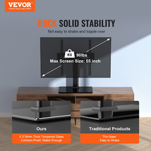 VEVOR TV Stand Mount, Swivel Universal TV Stand for 32 to 55 inch TVs, H... - $35.95