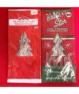 2 New Pkgs 18 Inch Icicles Tinsel Brite Star 2000 &amp; Holiday Time 1000 US... - $7.91