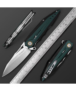 NEWOOTZ VG10 Steel EDC Folding Knife Pocket Knife With G10 Handle - $188.11 CAD