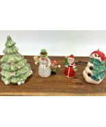 Lot of 4 Vintage Christmas Porcelain Miniatures Lefton, Kan Karon, Eresco - $361.69 MXN