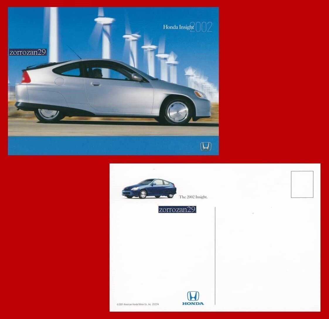 2002 HONDA INSIGHT VINTAGE FACTORY FARBE POSTKARTE – USA – TOLLE ORIGINA... - $6.36