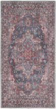2&#39; X 4&#39; Red Oriental Power Loom Distressed Washable Area Rug - £43.88 GBP