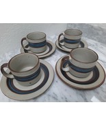 4 VTG Otagiri Japan Mid Century Modern Stoneware Horizon Mugs Cups &amp; Sau... - £34.03 GBP