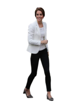 Celebrity Style Jersey Office Wear Women&#39;s White Blazer Jacket Australia... - $39.99