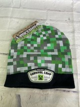 Minecraft Survival Camp Logo Knit Beanie Hat Cap Kids Child Youth Girls ... - £13.79 GBP