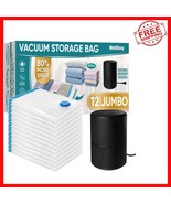 12-Pack Space Saver Vacuum Bags with Electric Pump - Perfect for Organiz... - $1,167.47 MXN