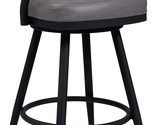 Armen Living Amador 26&quot; Counter Height Barstool in a Black Powder Coated... - $400.99
