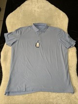 New Johnnie O Mens Blue Short Sleeve Polo Shirt Size XXL Hoover Logo - £31.66 GBP