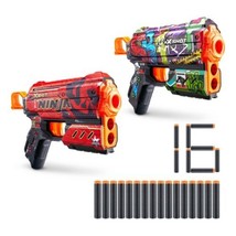X-Shot SKINS Flux Dart Blaster 2pk Combo- Ninja &amp; Graffiti by ZURU - £15.68 GBP