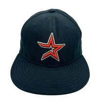 Houston Astros Fitted Hat Cap 7 1/4 Black New Era 59Fifty Cool Base MLB On Field - $35.00