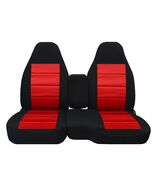 Fits 1998-2003 Ford Ranger 60-40 W console Front Seat Covers Black Red v... - €102,85 EUR