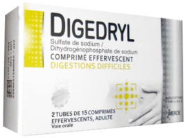 DIGEDRYL For Digestive Problems - 2 Tubes Of 15 Effervescent Tablets - £11.78 GBP