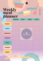 Digital Weekly Meal Planner - PSD/PDF - Customizable &amp; Ready-to-Use- 04 - £1.19 GBP