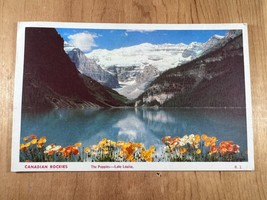 Vintage Color Postcard, Lake Louise Poppies, Banff National Park Alberta, Canada - £3.81 GBP