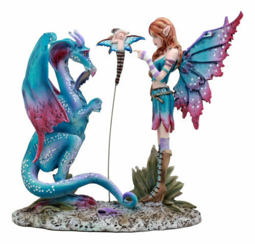 Amy Brown Mother Khaleesi Fairy Time Out Bad Dragon Figurine Fantasy Col... - $82.99