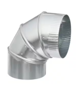 GAF Master Flow 8 in. 90-Degree Round Adjustable Elbow 30 Gauge Galvaniz... - $20.63 CAD