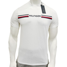 NWT TOMMY HILFIGER MSRP $44.99 MEN&#39;S WHITE CREW NECK SHORT SLEEVE T-SHIR... - £19.62 GBP