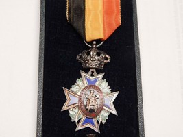 1889 Order Mutuality Belgium Award Dutch Civil Service Cross Old Belgian Medal - £86.20 GBP
