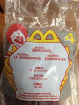 McDonalds Happy Meal Walt Disney 2000  Dinosaur #4 Kron  hand puppet  se... - £10.04 GBP