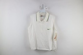 Deadstock Vtg 90s Nike Womens XL Travis Scott Mini Swoosh Sleeveless Polo Shirt - £51.79 GBP