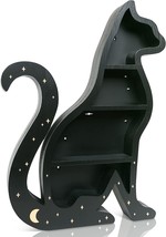 Hop Skip Cat Moon Shelf For Crystals And Essential Oils - 16&quot; X 12&quot;, Room Decor - £48.87 GBP