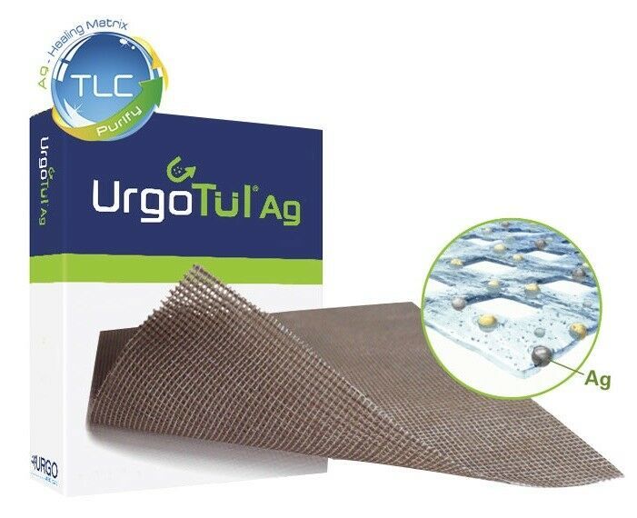 Urgotul Silver Antibacterial Contact Layer with TLC-AG Dressings 10cm x 12cm