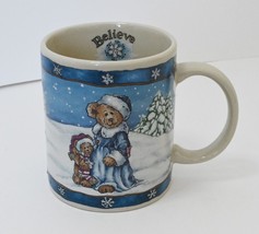 The Boyds Collection Ltd 2000 Bearware Pottery Mug Winter Christmas Teddy Bears - $13.02